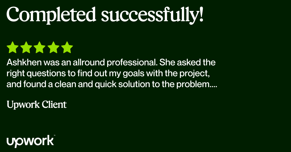 Client Feedback Screenshot